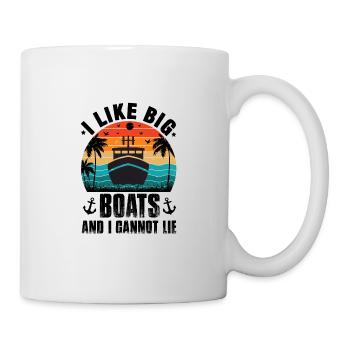 See Angeln Boote Kajak Kanu Sommer Seehaus Kabine - Tasse - Weiß - Rechts