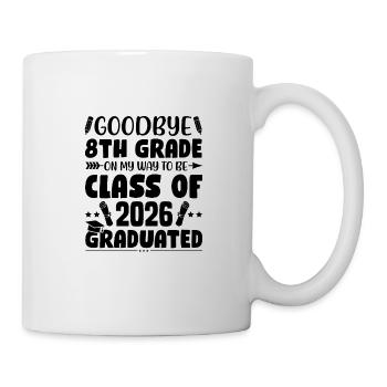 Aufstieg 8. Klasse Gesamtschule Schulkind Schüler - Tasse - Weiß - Rechts