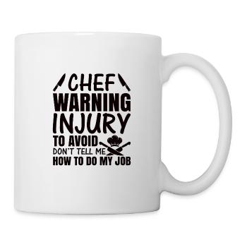 Chef Hat, Chef, Kitchen, Five stars, Gold, 5, - Mug - white - Right