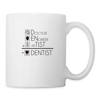 Zahnarzthelferin Zahnarzt Zahn - Tasse - Weiß - Rechts