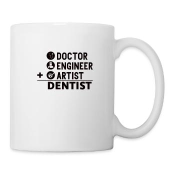 Zahnarzthelferin Zahnarzt Zahn - Tasse - Weiß - Rechts