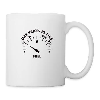 Énergie à tarif forfaitaire huile jauge de carburant carburant voiture discount - Mug blanc - blanc - Droite