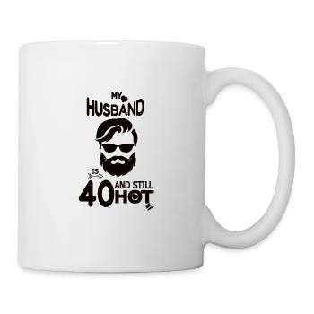 Ehemann Papa 40 Jahre alte Legende Shirt Bart - Tasse - Weiß - Rechts
