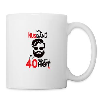Ehemann Papa 40 Jahre alte Legende Shirt Bart - Tasse - Weiß - Rechts