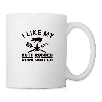 BBQ Grillen Smoker Grillfeier Pork Pulled Camping - Tasse - Weiß - Rechts