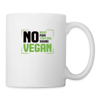 Tierschützer Veganer Vegetarier Tierliebhaber Tier - Tasse - Weiß - Rechts