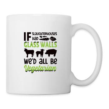 Tierschützer Veganer Vegetarier Tierliebhaber Tier - Tasse - Weiß - Rechts