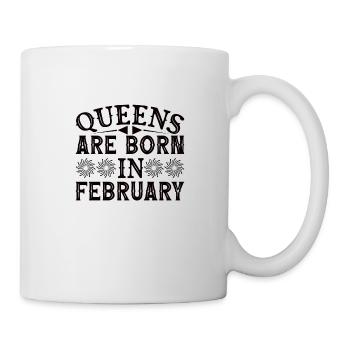 Février Anniversaire Femmes Femmes Filles - Mug blanc - blanc - Droite