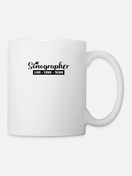 Cardio Sonographe Ultrasons Technicien Sonographe - Mug blanc - blanc