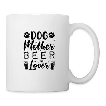 Hunde Mutter Bierliebhaberin - Tasse - Weiß - Rechts