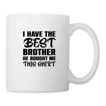 Bruderherz Bester Bruder der Welt Geschenkidee - Tasse - Weiß - Rechts