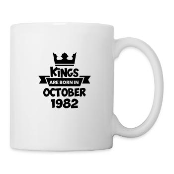 Oktober 1982 - 40. Geburtstag Geschenk. Legende. - Tasse - Weiß - Rechts
