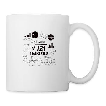 Racine carrée de 121 Math Nerd 11e anniversaire - Mug blanc - blanc - Droite
