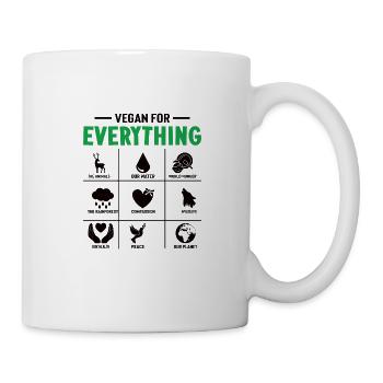 Tierschützer Veganer Vegetarier Tierliebhaber Tier - Tasse - Weiß - Rechts