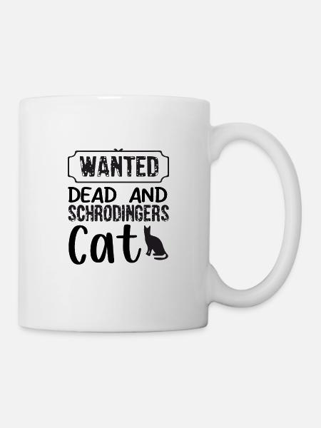 Schrodinger’s Cat Box Drôle science Nerd - Mug blanc - blanc