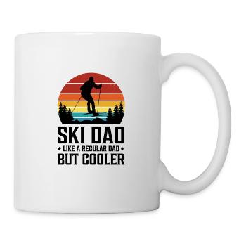 Ski Vater Abfahrt Berge Ski Sport Skier Skifahren - Tasse - Weiß - Rechts