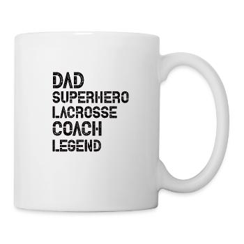 Lacrosse Father Game Sport Papa Racket Player - Mug - white - Right