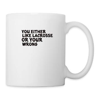 Lacrosse players play Lacrosse Relax Lacrosse - Mug - white - Right