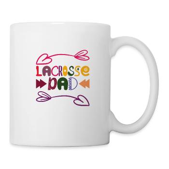 Lacrosse Father Game Sport Papa Racket Player - Mug - white - Right