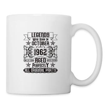 1962 Oktober Geburtstag Legende - Tasse - Weiß - Rechts