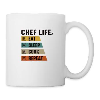 Chef Beani, Chef, Kitchen, Five Star, Gold, 5, - Mug - white - Right