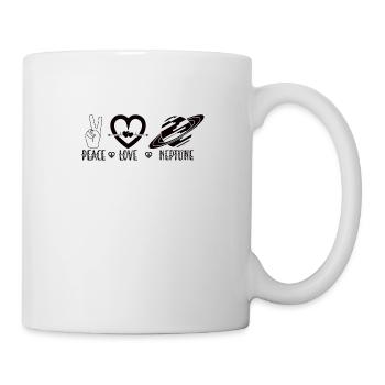 Paix Amour Neptune Planète Espace Galaxie - Mug blanc - blanc - Droite