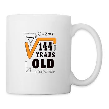12 Geburtstag 144 Wurzel Jahre alt Geschenk - Tasse - Weiß - Rechts