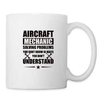 Flugzeugmechaniker Mechnaiker Held Flugzeug - Tasse - Weiß - Rechts