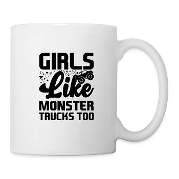 Monster Truck Girls Women - Mug - white - Right
