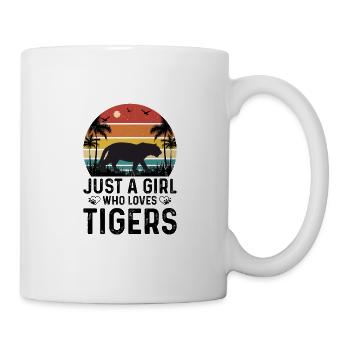 Tiger girl just a girl who loves tigers - Mug - white - Right