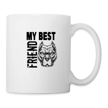 Best Friend Pitbull Pet Dog Breed - Mug - white - Right