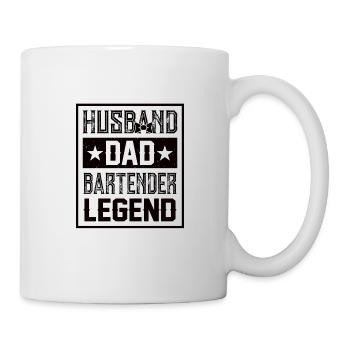 Barman Barman Barista Cadeau Père Papa Papa Papa - Mug blanc - blanc - Droite