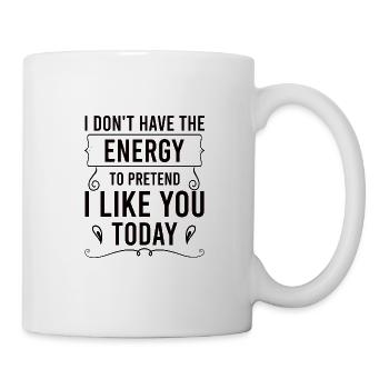 I don't really like you funny gift fun - Mug - white - Right
