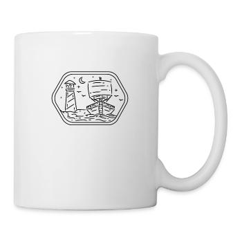 Mer du Nord Phare de la mer Baltique Mouettes de mer Cadeau - Mug blanc - blanc - Droite