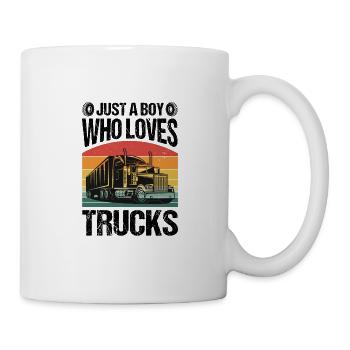 Truck LKW Lastkraftwagen Boy Junge Kind - Tasse - Weiß - Rechts