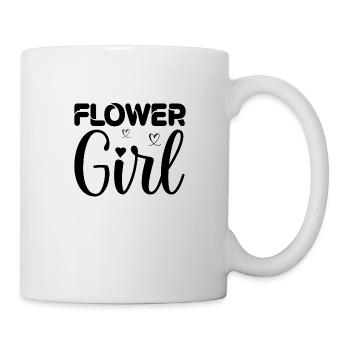 cooles Blumenmädchen Hochzeit Blumenkind Geschenk - Tasse - Weiß - Rechts