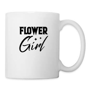 cooles Blumenmädchen Hochzeit Blumenkind Geschenk - Tasse - Weiß - Rechts