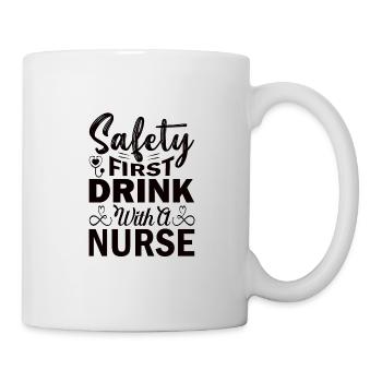 Arzthelferin Krankenpflegerin Arztpraxis Nadel - Tasse - Weiß - Rechts