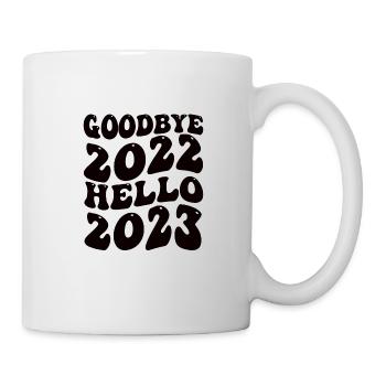 Happy New Year Neujahr Party Silvester 2023 - Tasse - Weiß - Rechts