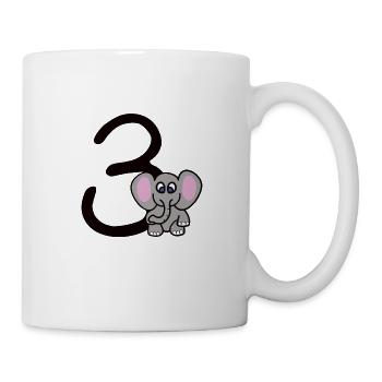 3rd birthday boy elephant 3 years boy - Mug - white - Right