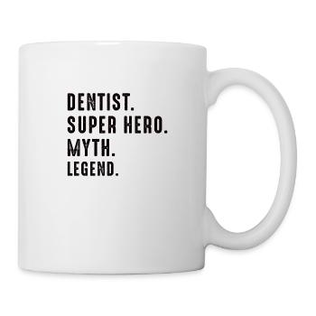 Zahnarzthelferin Zahnarzt Zahn - Tasse - Weiß - Rechts