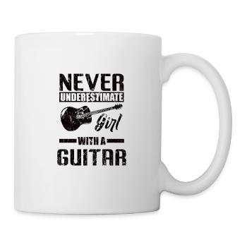 Guitar Girl Music Bass Player Gift Woman - Mug - white - Right
