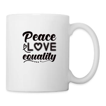 Peace Peace Love Peace World Peace - Mug - white - Right