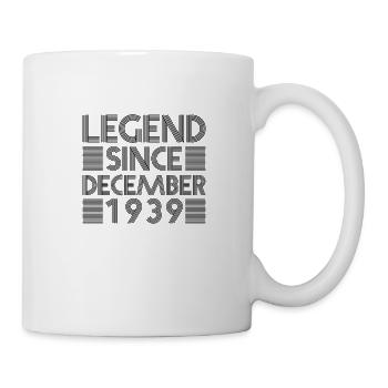 Legenden Geburtstag Dezember 1939 geboren Geschenk - Tasse - Weiß - Rechts