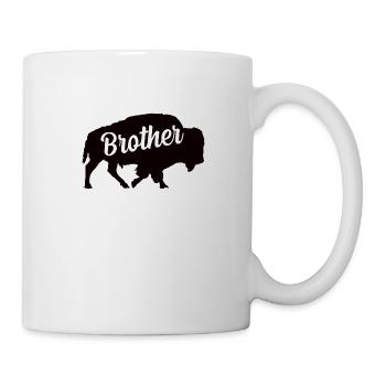 Bison Brother Beef Buffalo Zoo Father Son Farmer - Mug - white - Right