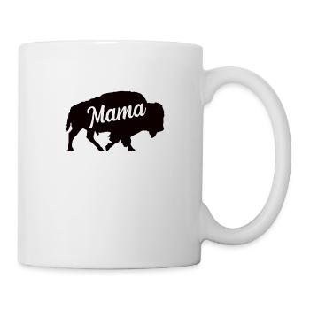 Buffle bœuf maman famille enfants bison bœuf - Mug blanc - blanc - Droite