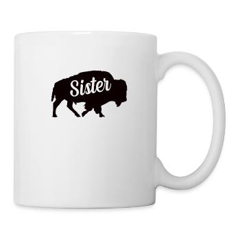 Bison Brother Beef Buffalo Zoo Father Sister Farmer - Mug - white - Right
