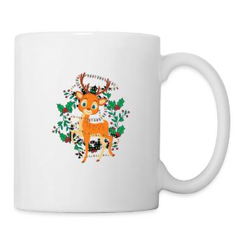Renne de Noël Rudolph - Renne de Noël - Mug blanc - blanc - Droite
