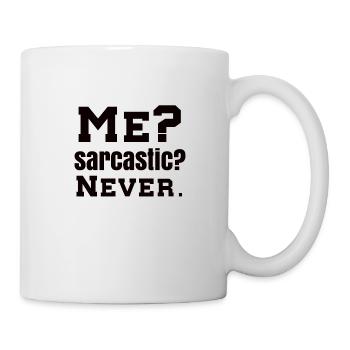 Drôle de dire ironie sarcasme amusant - Mug blanc - blanc - Droite