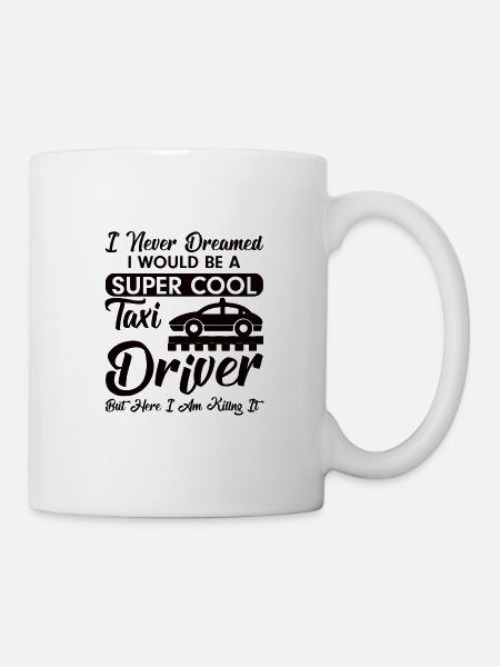 Super-héros Chauffeur de taxi Travail Taxis Profession - Mug blanc - blanc